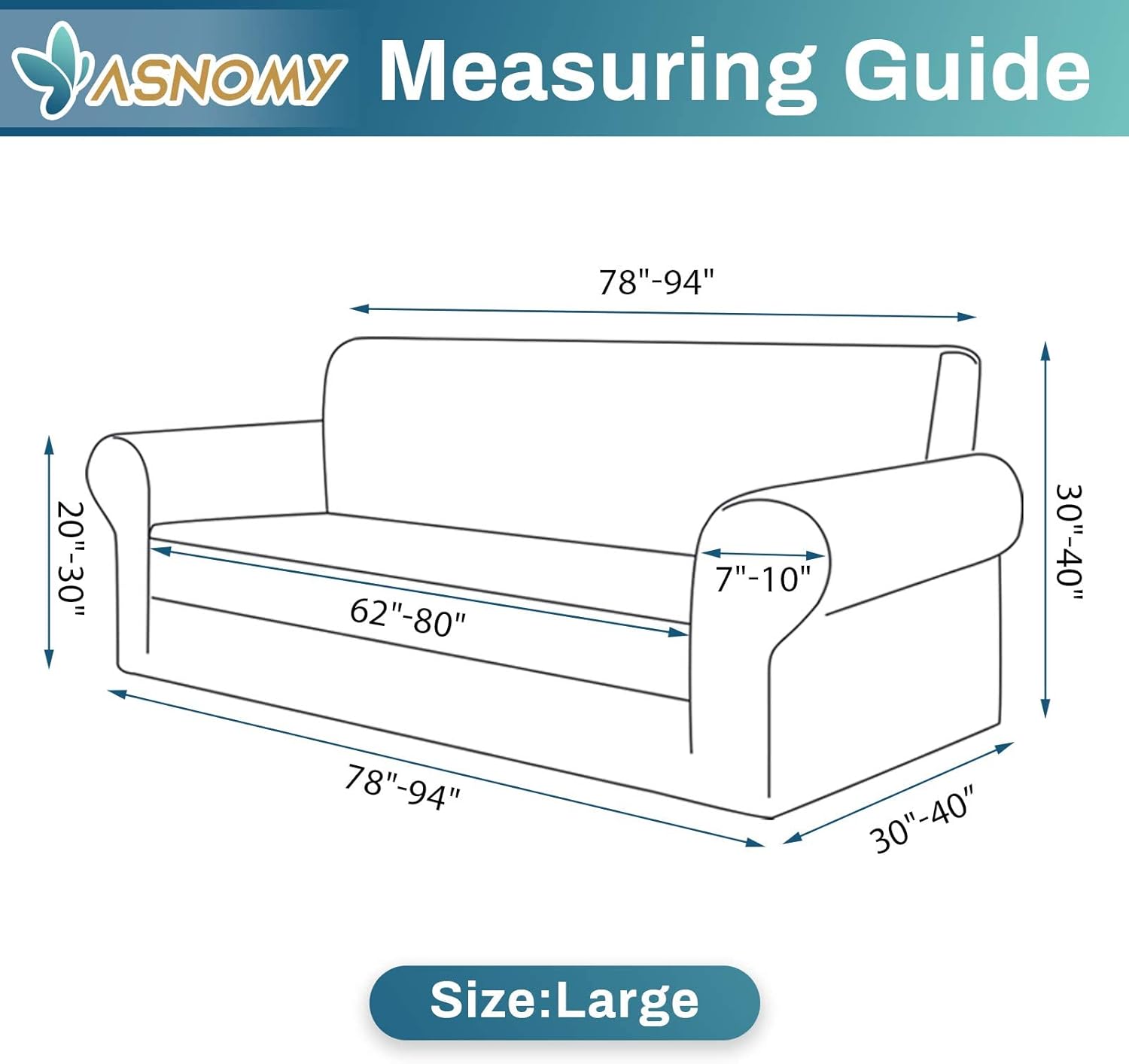 Couch Covers for 3 Cushion Couch Sofa Pet Friendly, 3 Seater Sofa Cover Washable Slipcovers Protector Furniture Covers for Dogs Spandex Jacquard Fabric Small Checks（Large，Black）