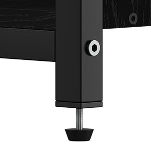 GAOMON Coffee Wine Bar Cabinet with Storage and Detachable Rack, Farmhouse Sideboard and Buffet Cabinet with Glass Holder and Mesh Door, Liquor Coffee Bar Cupboard, Black