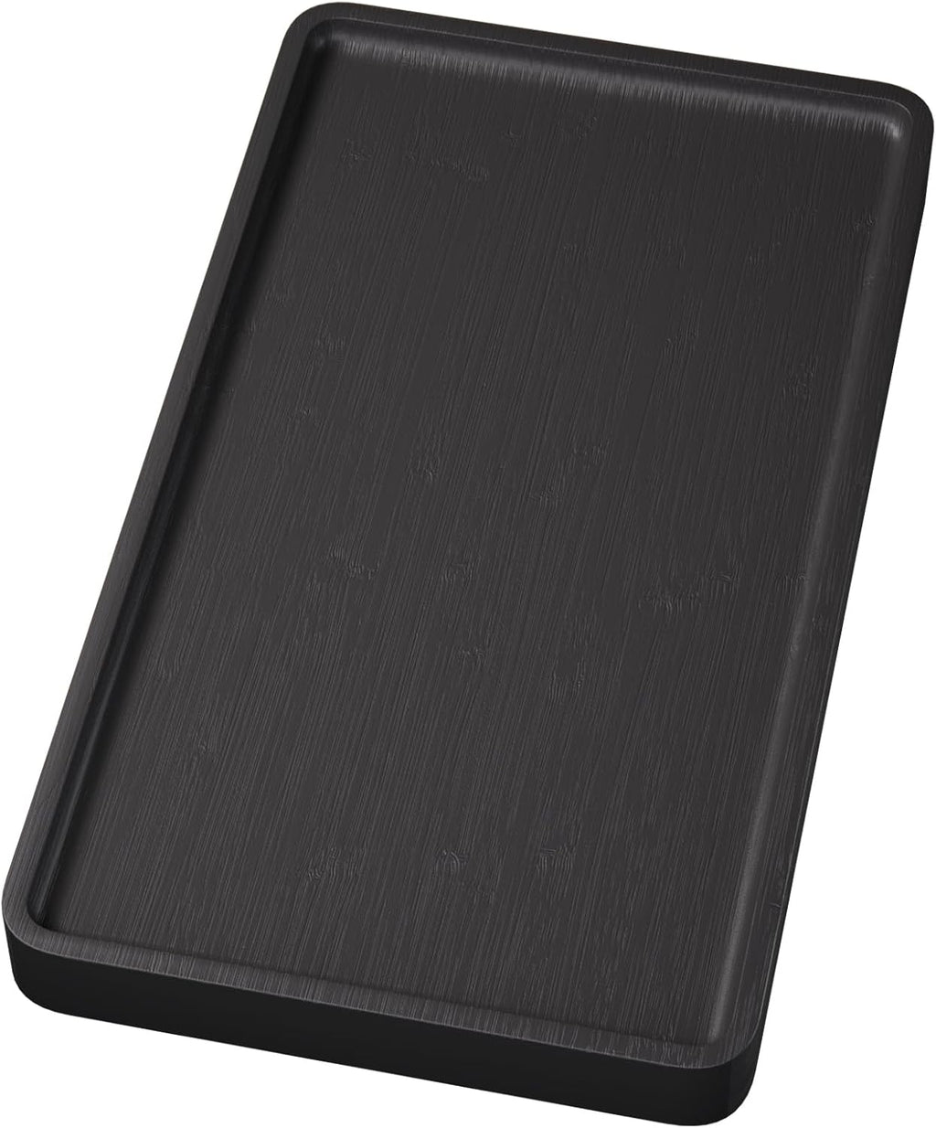 Bamboo Serving Tray,9.8x5.9 Inch Decorative Trays Platter for Coffee Table,Living Room,Bar,Party,Mini Charcuterie Boards Cheese Board,Home Decor（Black）